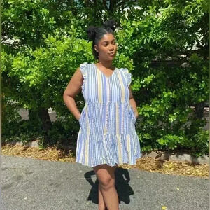 Time and Tru Women's Flutter Sleeve Dress